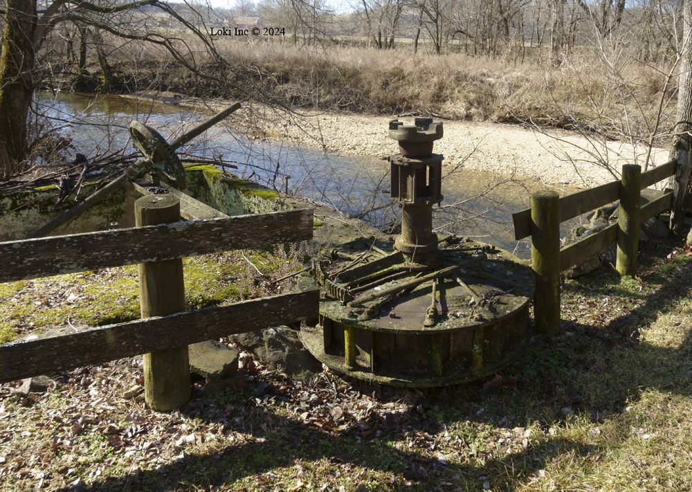 Turbine and turbine control shaft and gear at Britain Mill